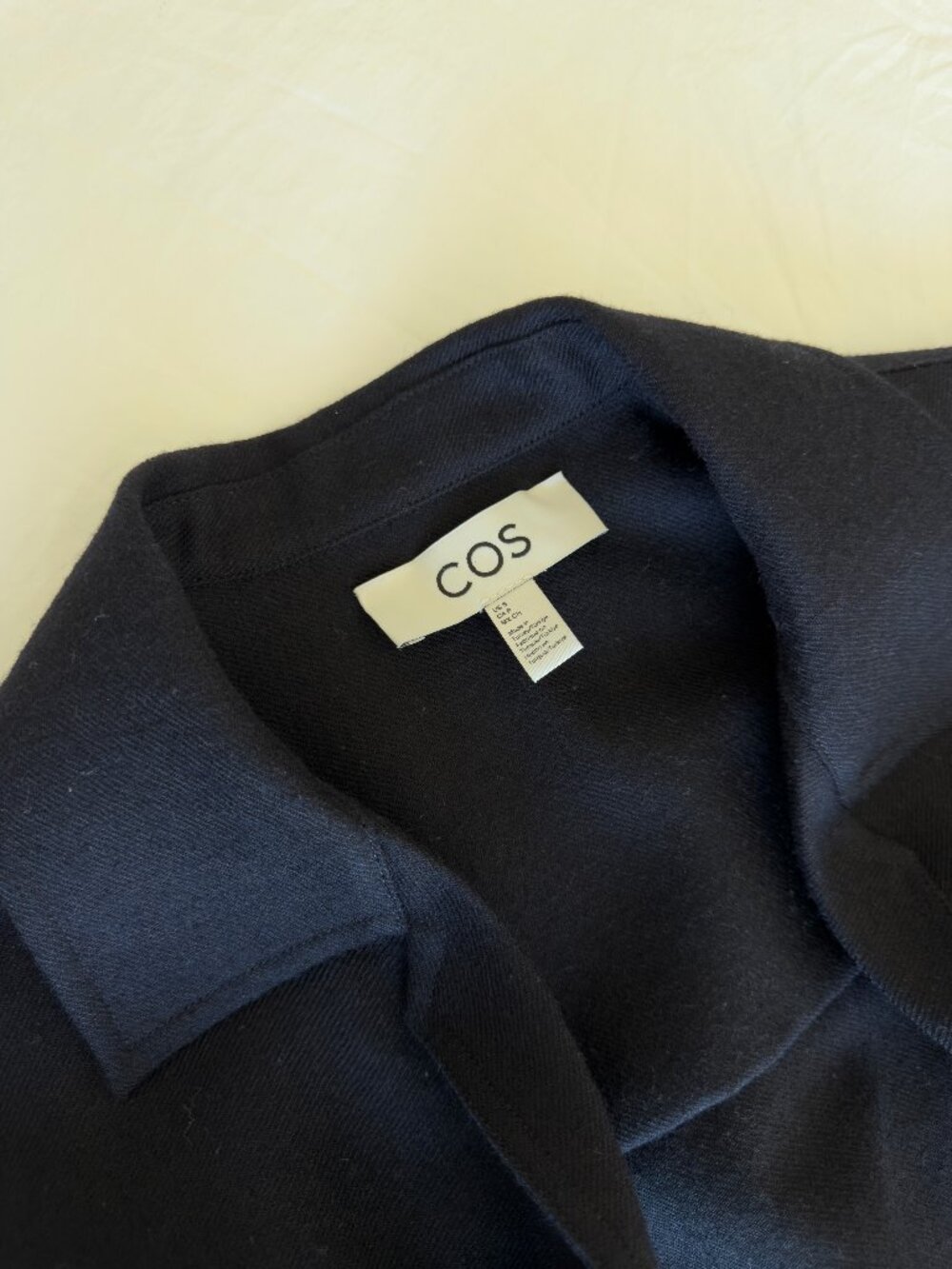 COS Navy Button-Front Wool Jacket - Picture 4 of 7